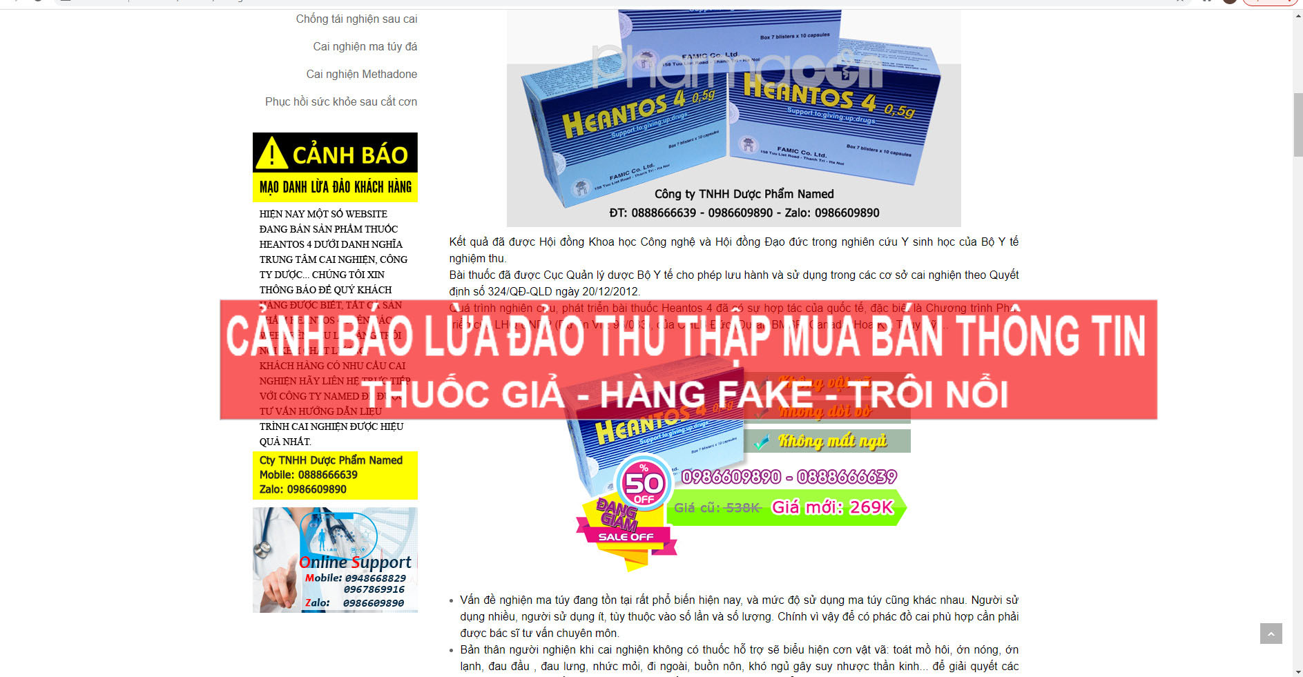 CẢNH BÁO LỪA ĐẢO tHUỐC HEANTOS 4